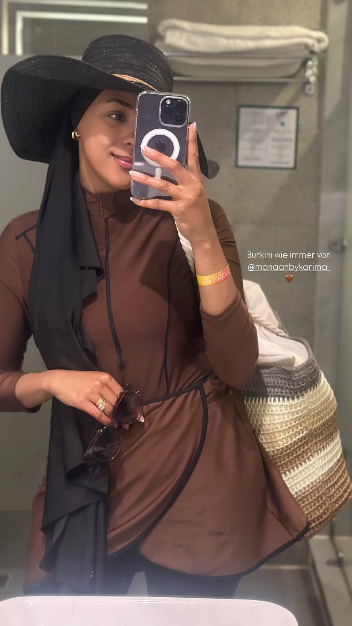Burkini MALIKA-Dunkelbraun