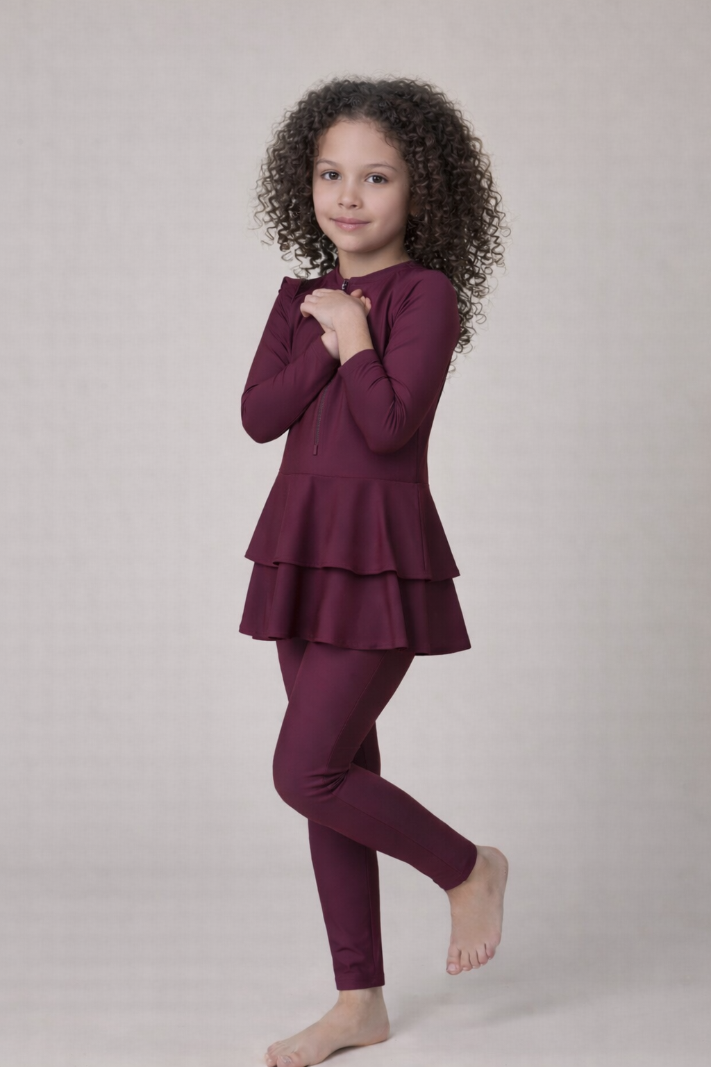 Kinder Burkini LULA Bordeaux - Mini MANAAN