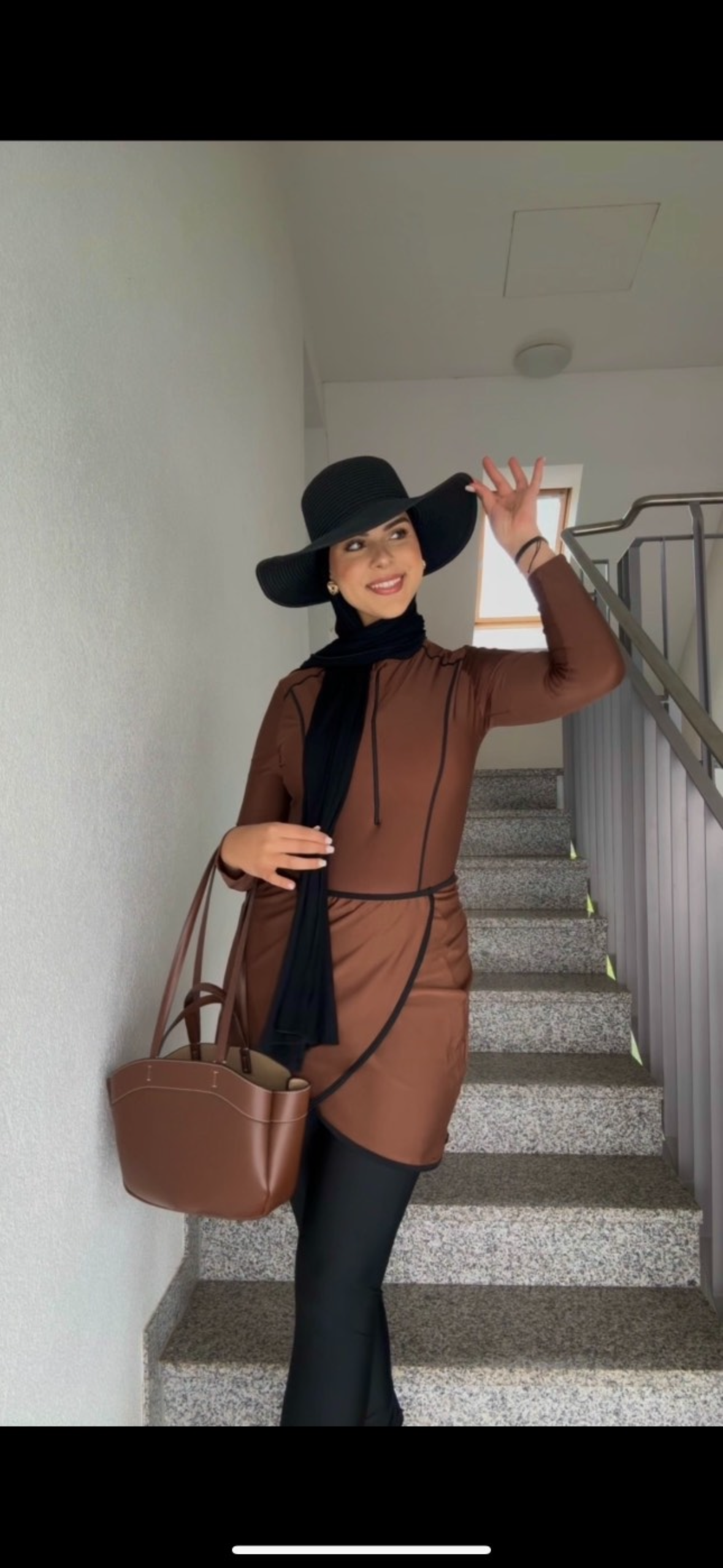 Burkini MALIKA-Dunkelbraun