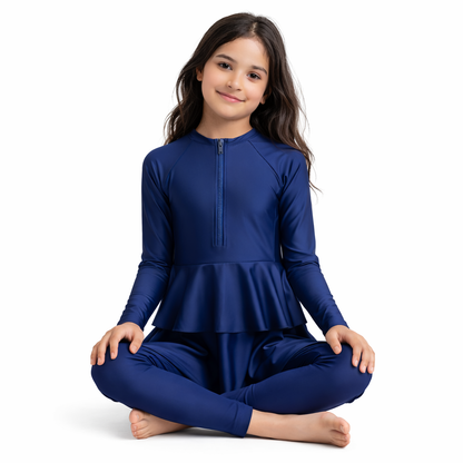 Kinder Burkini LULA Ozeanblau - Mini MANAAN