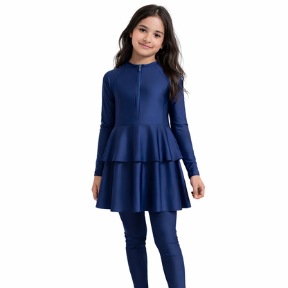 Kinder Burkini LULA Ozeanblau - Mini MANAAN