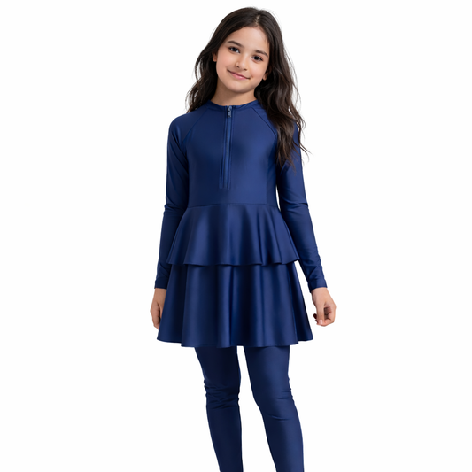 Kinder Burkini LULA Ozeanblau - Mini MANAAN