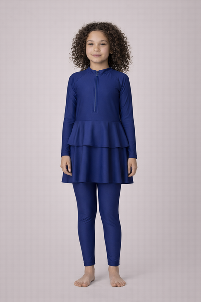 Kinder Burkini LULA Ozeanblau - Mini MANAAN